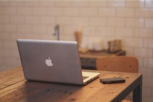 empty chair and computer with no employee